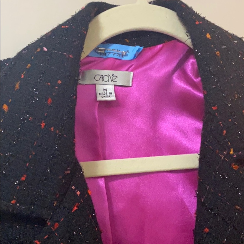 Black Cache Coat With Pink Lining - image 2